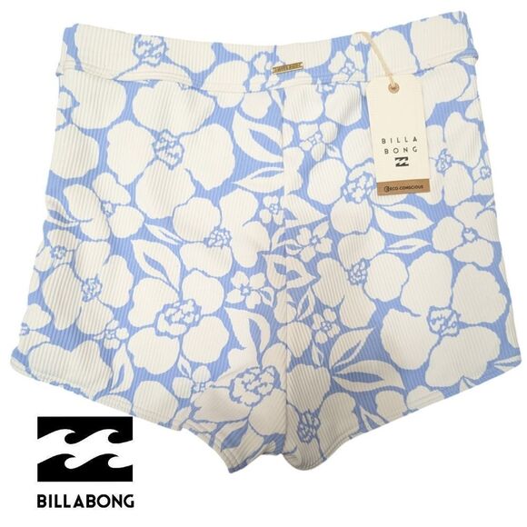 Billabong full coverage blue floral swimming bikini shorts size XXL 16us NWT - Picture 1 of 6